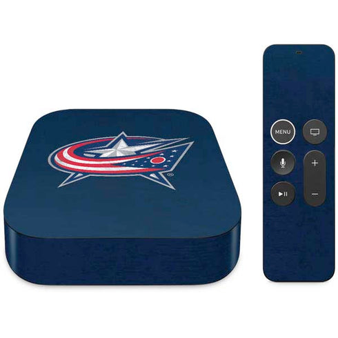 NHL Columbus Blue Jackets Distressed Apple TV Skin